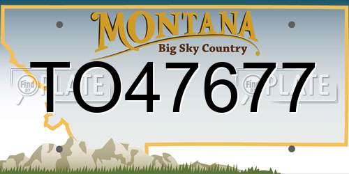 TO47677 Montana License Plate