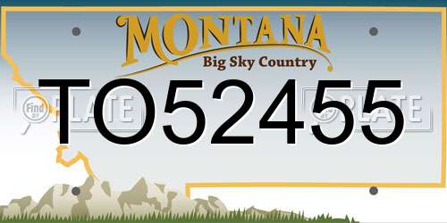 TO52455 Montana License Plate