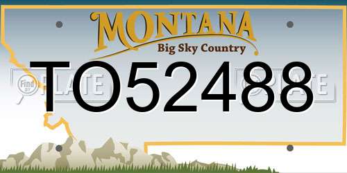 TO52488 Montana License Plate