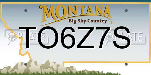 TO6Z7S Montana License Plate