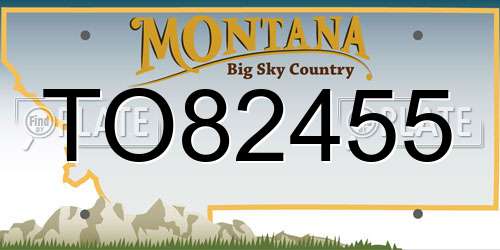 TO82455 Montana License Plate