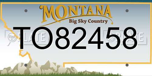 TO82458 Montana License Plate