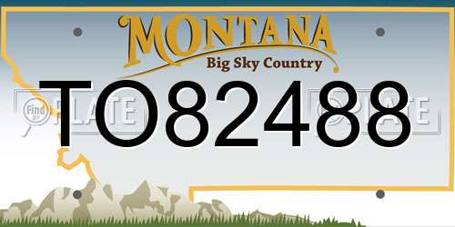 TO82488 Montana License Plate