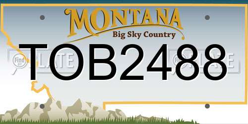 TOB2488 Montana License Plate