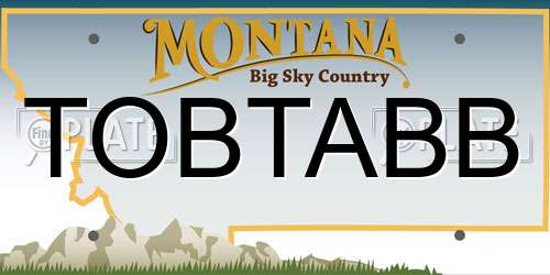 TOBTABB Montana License Plate
