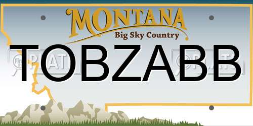 TOBZABB Montana License Plate