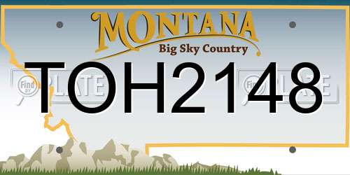 TOH2148 Montana License Plate