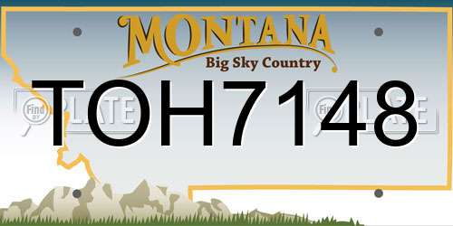 TOH7148 Montana License Plate