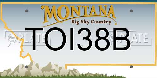 TOI38B Montana License Plate