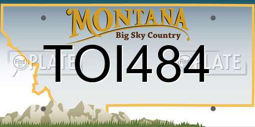 TOI484 Montana License Plate