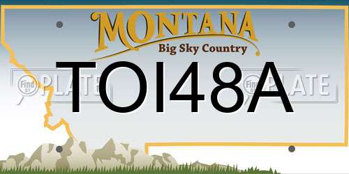 TOI48A Montana License Plate