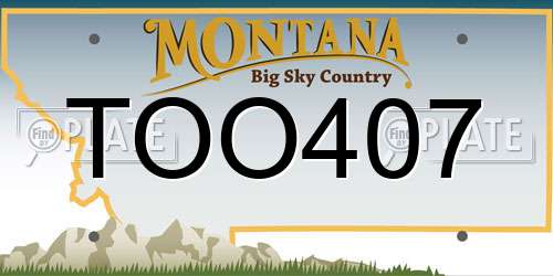 TOO407 Montana License Plate