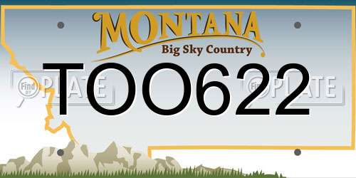 TOO622 Montana License Plate