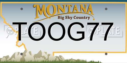 TOOG77 Montana License Plate