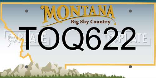 TOQ622 Montana License Plate