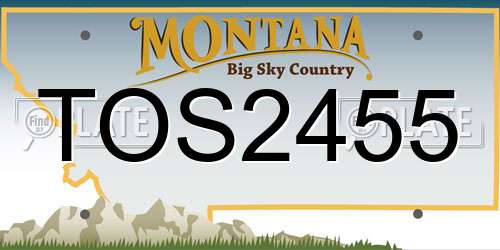 TOS2455 Montana License Plate