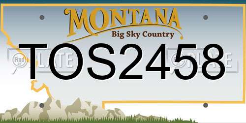 TOS2458 Montana License Plate