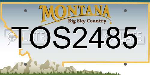 TOS2485 Montana License Plate