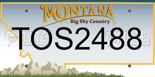 TOS2488 Montana License Plate