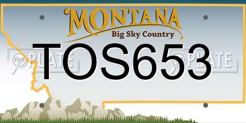 TOS653 Montana License Plate