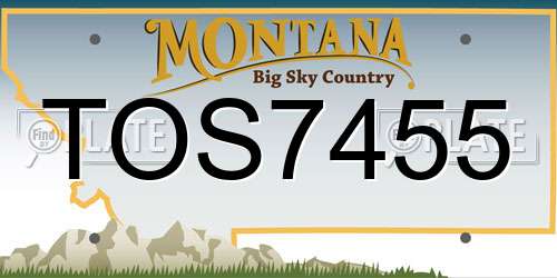 TOS7455 Montana License Plate