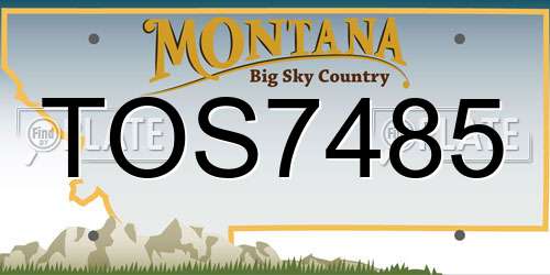 TOS7485 Montana License Plate