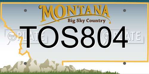 TOS804 Montana License Plate
