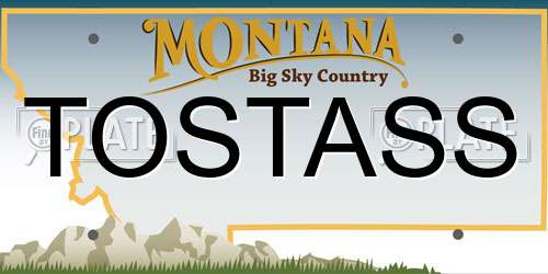 TOSTASS Montana License Plate