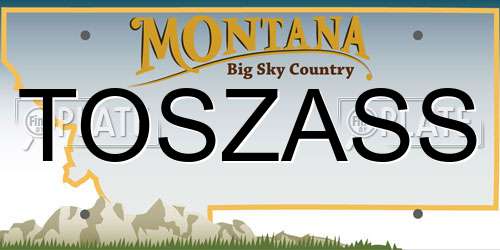 TOSZASS Montana License Plate