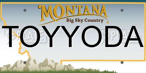 TOYYODA Montana License Plate