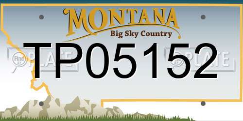 TP05152 Montana License Plate