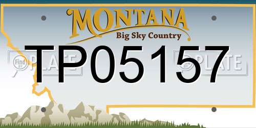 TP05157 Montana License Plate