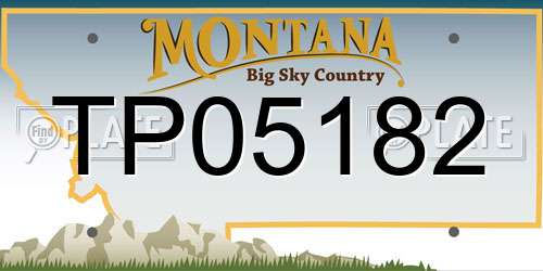 TP05182 Montana License Plate