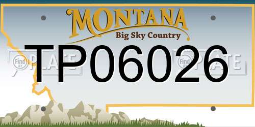 TP06026 Montana License Plate