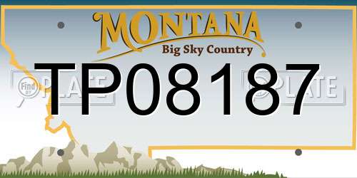 TP08187 Montana License Plate