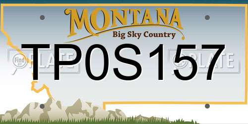 TP0S157 Montana License Plate