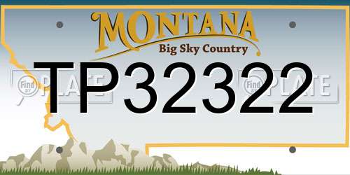 TP32322 Montana License Plate