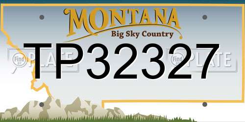 TP32327 Montana License Plate