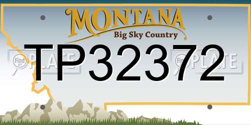 TP32372 Montana License Plate