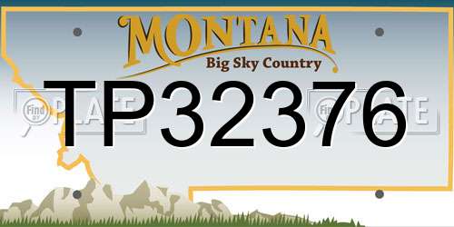 TP32376 Montana License Plate