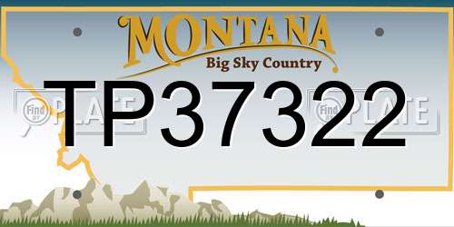 TP37322 Montana License Plate