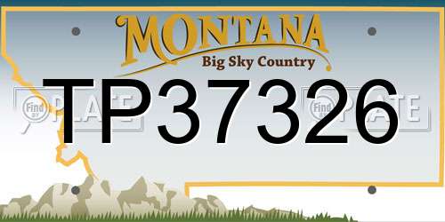 TP37326 Montana License Plate