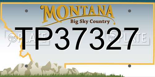 TP37327 Montana License Plate