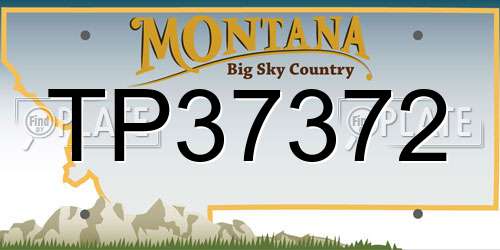 TP37372 Montana License Plate