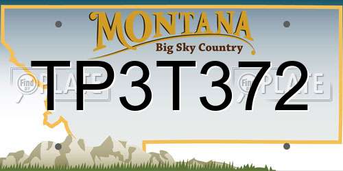 TP3T372 Montana License Plate