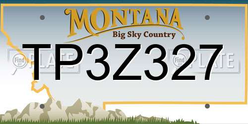 TP3Z327 Montana License Plate