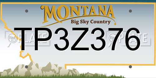 TP3Z376 Montana License Plate