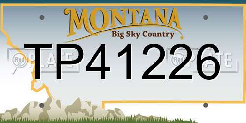 TP41226 Montana License Plate