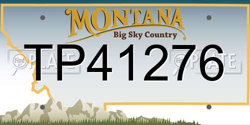 TP41276 Montana License Plate