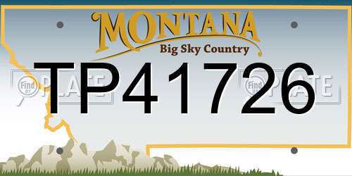 TP41726 Montana License Plate
